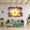 Wall Mural Football - Sport Theme Wall Decor, Living Room Wall Art, Wall Decal Sports, Digital print, Removable Wall Sticker