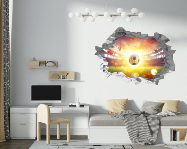 Wall Mural Football - Sport Theme Wall Decor, Living Room Wall Art, Wall Decal Sports, Digital print, Removable Wall Sticker