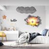 Wall Mural Football - Sport Theme Wall Decor, Living Room Wall Art, Wall Decal Sports, Digital print, Removable Wall Sticker