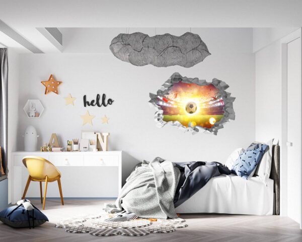 Wall Mural Football - Sport Theme Wall Decor, Living Room Wall Art, Wall Decal Sports, Digital print, Removable Wall Sticker