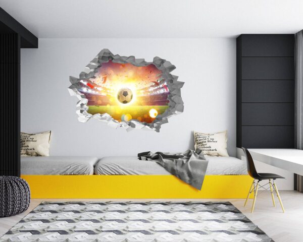 Wall Mural Football - Sport Theme Wall Decor, Living Room Wall Art, Wall Decal Sports, Digital print, Removable Wall Sticker