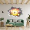 Wall Mural Football - Sport Theme Wall Decor, Living Room Wall Art, Wall Decal Sports, Digital print, Removable Wall Sticker