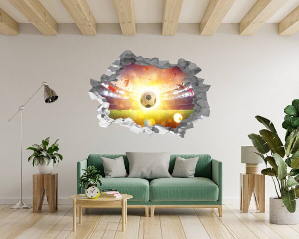 Wall Mural Football - Sport Theme Wall Decor, Living Room Wall Art, Wall Decal Sports, Digital print, Removable Wall Sticker