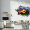 Football Wall Sticker - Wall Decal Sport, Bedroom Wall Art, Peel and Stick, Sport Wall Decor, Vinyl Decal, Wall Decoration