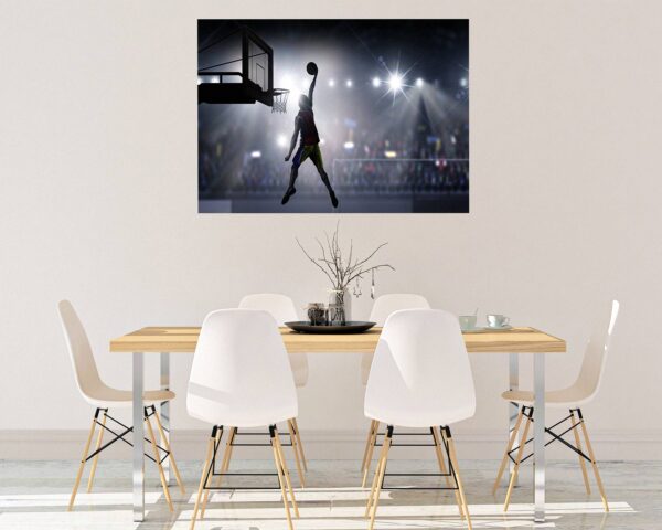 Basketball Wall Sticker - Sport Wall Decal, Bedroom Wall Sticker, Self Adhesive Wall Decal, Wall Art Sport, Printable Wall Art