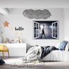 Basketball Wall Sticker - Sport Wall Decal, Bedroom Wall Sticker, Self Adhesive Wall Decal, Wall Art Sport, Printable Wall Art