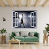 Basketball Wall Sticker - Sport Wall Decal, Bedroom Wall Sticker, Self Adhesive Wall Decal, Wall Art Sport, Printable Wall Art