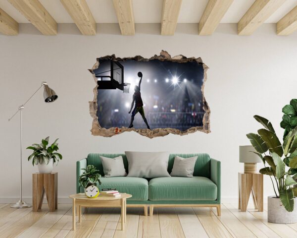 Basketball Wall Sticker - Sport Wall Decal, Bedroom Wall Sticker, Self Adhesive Wall Decal, Wall Art Sport, Printable Wall Art