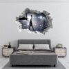 Basketball Wall Sticker - Sport Wall Decal, Bedroom Wall Sticker, Self Adhesive Wall Decal, Wall Art Sport, Printable Wall Art