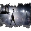 Basketball Wall Sticker - Sport Wall Decal, Bedroom Wall Sticker, Self Adhesive Wall Decal, Wall Art Sport, Printable Wall Art