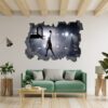 Basketball Wall Sticker - Sport Wall Decal, Bedroom Wall Sticker, Self Adhesive Wall Decal, Wall Art Sport, Printable Wall Art