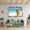 Parrot Wall Sticker - Self Adhesive Wall Decal, Animal Wall Decal, Bedroom Wall Sticker, Removable Vinyl, Wall Decoration