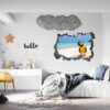 Parrot Wall Sticker - Self Adhesive Wall Decal, Animal Wall Decal, Bedroom Wall Sticker, Removable Vinyl, Wall Decoration