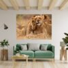 Lion Wall Sticker - Self Adhesive Wall Decal, Animal Wall Decal, Bedroom Wall Sticker, Removable Vinyl, Wall Decoration