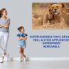 Lion Wall Sticker - Self Adhesive Wall Decal, Animal Wall Decal, Bedroom Wall Sticker, Removable Vinyl, Wall Decoration