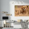 Lion Wall Sticker - Self Adhesive Wall Decal, Animal Wall Decal, Bedroom Wall Sticker, Removable Vinyl, Wall Decoration