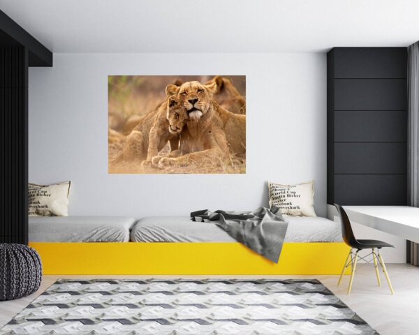 Lion Wall Sticker - Self Adhesive Wall Decal, Animal Wall Decal, Bedroom Wall Sticker, Removable Vinyl, Wall Decoration