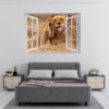 Lion Wall Sticker - Self Adhesive Wall Decal, Animal Wall Decal, Bedroom Wall Sticker, Removable Vinyl, Wall Decoration