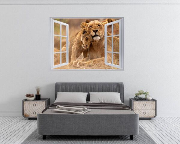 Lion Wall Sticker - Self Adhesive Wall Decal, Animal Wall Decal, Bedroom Wall Sticker, Removable Vinyl, Wall Decoration