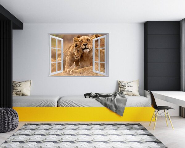 Lion Wall Sticker - Self Adhesive Wall Decal, Animal Wall Decal, Bedroom Wall Sticker, Removable Vinyl, Wall Decoration