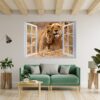 Lion Wall Sticker - Self Adhesive Wall Decal, Animal Wall Decal, Bedroom Wall Sticker, Removable Vinyl, Wall Decoration