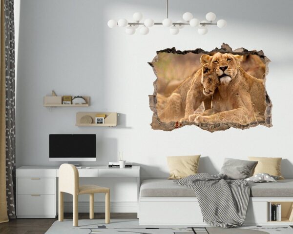 Lion Wall Sticker - Self Adhesive Wall Decal, Animal Wall Decal, Bedroom Wall Sticker, Removable Vinyl, Wall Decoration