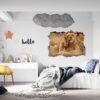 Lion Wall Sticker - Self Adhesive Wall Decal, Animal Wall Decal, Bedroom Wall Sticker, Removable Vinyl, Wall Decoration