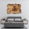 Lion Wall Sticker - Self Adhesive Wall Decal, Animal Wall Decal, Bedroom Wall Sticker, Removable Vinyl, Wall Decoration