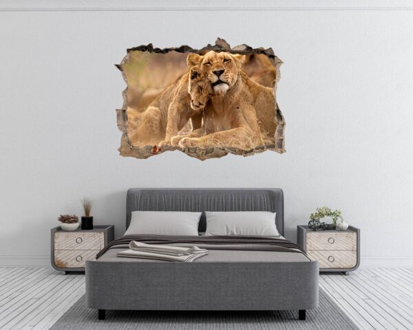 Lion Wall Sticker - Self Adhesive Wall Decal, Animal Wall Decal, Bedroom Wall Sticker, Removable Vinyl, Wall Decoration