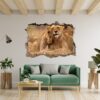 Lion Wall Sticker - Self Adhesive Wall Decal, Animal Wall Decal, Bedroom Wall Sticker, Removable Vinyl, Wall Decoration