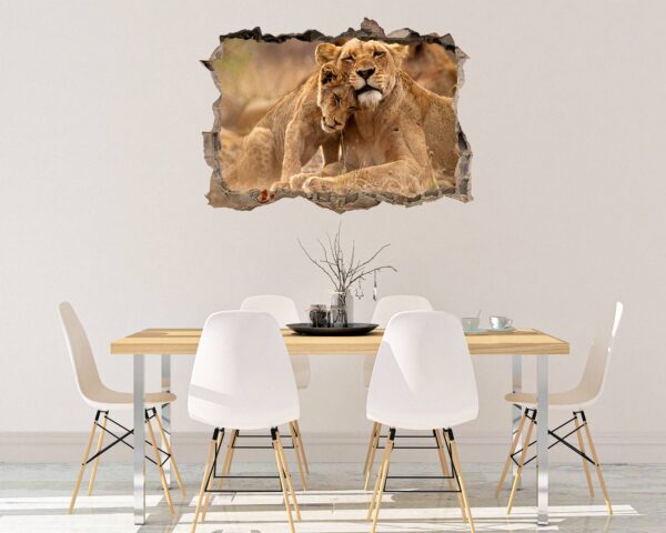 Lion Wall Sticker - Self Adhesive Wall Decal, Animal Wall Decal, Bedroom Wall Sticker, Removable Vinyl, Wall Decoration