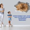 Lion Wall Sticker - Self Adhesive Wall Decal, Animal Wall Decal, Bedroom Wall Sticker, Removable Vinyl, Wall Decoration