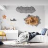 Lion Wall Sticker - Self Adhesive Wall Decal, Animal Wall Decal, Bedroom Wall Sticker, Removable Vinyl, Wall Decoration