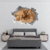 Lion Wall Sticker - Self Adhesive Wall Decal, Animal Wall Decal, Bedroom Wall Sticker, Removable Vinyl, Wall Decoration