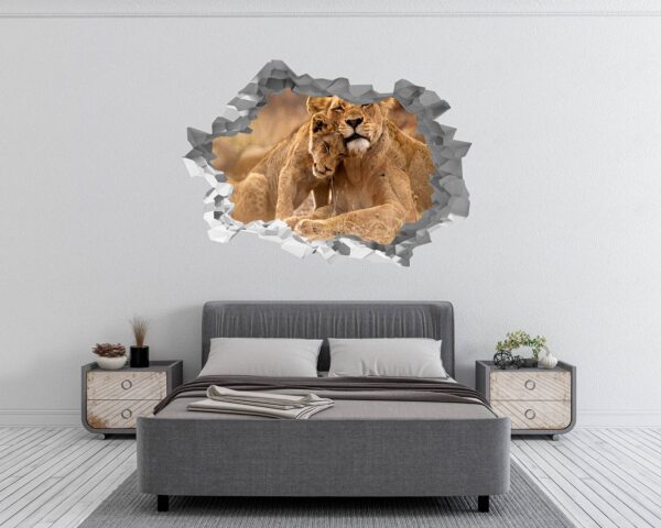 Lion Wall Sticker - Self Adhesive Wall Decal, Animal Wall Decal, Bedroom Wall Sticker, Removable Vinyl, Wall Decoration