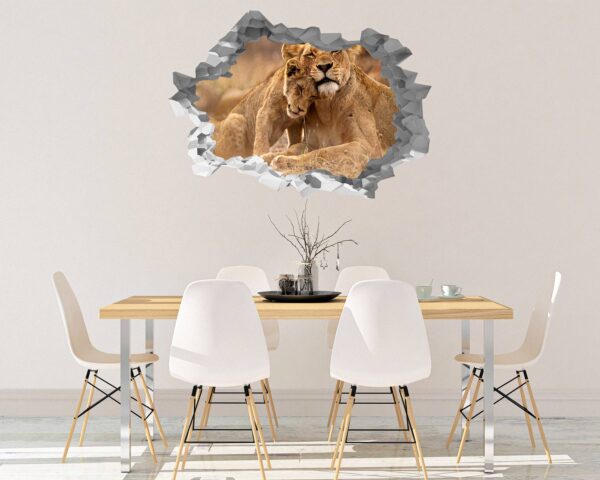 Lion Wall Sticker - Self Adhesive Wall Decal, Animal Wall Decal, Bedroom Wall Sticker, Removable Vinyl, Wall Decoration