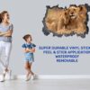 Lion Wall Sticker - Self Adhesive Wall Decal, Animal Wall Decal, Bedroom Wall Sticker, Removable Vinyl, Wall Decoration