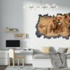 Lion Wall Sticker - Self Adhesive Wall Decal, Animal Wall Decal, Bedroom Wall Sticker, Removable Vinyl, Wall Decoration