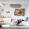 Lion Wall Sticker - Self Adhesive Wall Decal, Animal Wall Decal, Bedroom Wall Sticker, Removable Vinyl, Wall Decoration