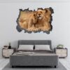 Lion Wall Sticker - Self Adhesive Wall Decal, Animal Wall Decal, Bedroom Wall Sticker, Removable Vinyl, Wall Decoration