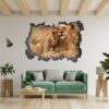 Lion Wall Sticker - Self Adhesive Wall Decal, Animal Wall Decal, Bedroom Wall Sticker, Removable Vinyl, Wall Decoration