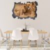 Lion Wall Sticker - Self Adhesive Wall Decal, Animal Wall Decal, Bedroom Wall Sticker, Removable Vinyl, Wall Decoration