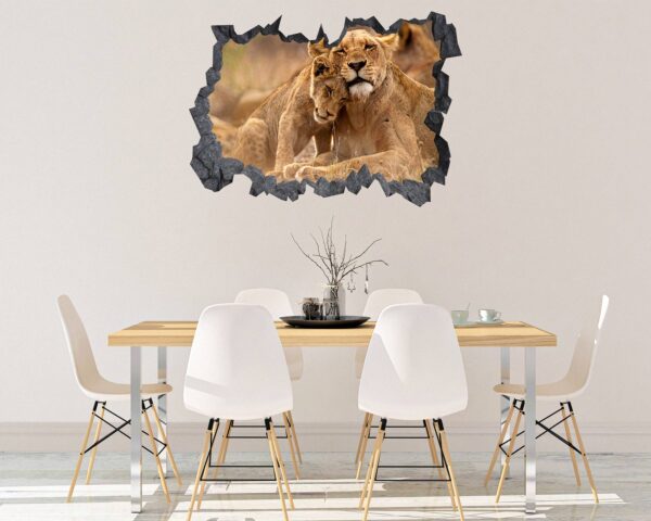 Lion Wall Sticker - Self Adhesive Wall Decal, Animal Wall Decal, Bedroom Wall Sticker, Removable Vinyl, Wall Decoration