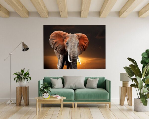 Elephant Wall Decal - Self Adhesive Wall Decal, Animal Wall Decal, Bedroom Wall Sticker, Removable Vinyl, Wall Decoration