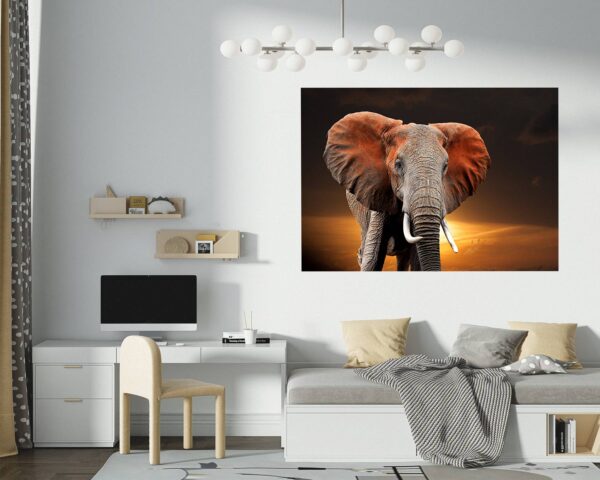 Elephant Wall Decal - Self Adhesive Wall Decal, Animal Wall Decal, Bedroom Wall Sticker, Removable Vinyl, Wall Decoration