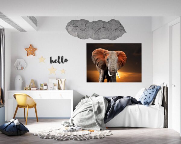 Elephant Wall Decal - Self Adhesive Wall Decal, Animal Wall Decal, Bedroom Wall Sticker, Removable Vinyl, Wall Decoration