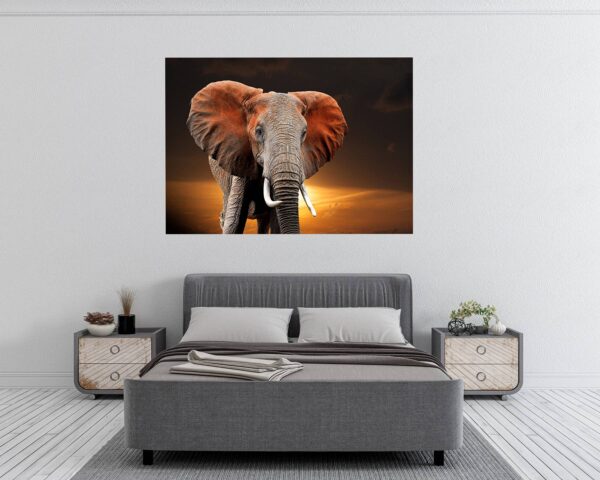 Elephant Wall Decal - Self Adhesive Wall Decal, Animal Wall Decal, Bedroom Wall Sticker, Removable Vinyl, Wall Decoration