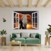 Elephant Wall Decal - Self Adhesive Wall Decal, Animal Wall Decal, Bedroom Wall Sticker, Removable Vinyl, Wall Decoration