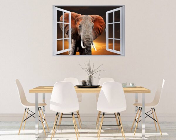 Elephant Wall Decal - Self Adhesive Wall Decal, Animal Wall Decal, Bedroom Wall Sticker, Removable Vinyl, Wall Decoration