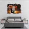 Elephant Wall Decal - Self Adhesive Wall Decal, Animal Wall Decal, Bedroom Wall Sticker, Removable Vinyl, Wall Decoration